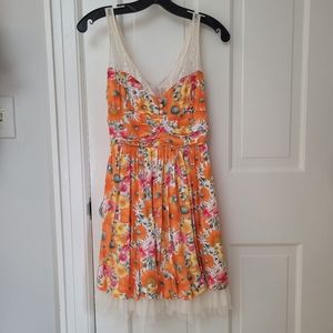Floral Lace Tulle Dress Sz Small